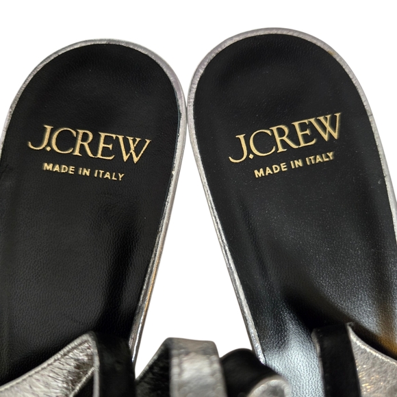 Made-in-Italy Colette Buckle Slingback Pump Cracked Metallic Leather Kitten Heel - Picture 9 of 12